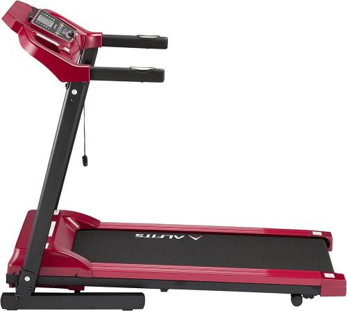 アルインコALINCO 90分走行 ランニングマシン 時速16km 音声ガイダンス機能 衝撃軽減クッション 保護マット付 AFR1119AR 組立簡単 心拍測定 簡単移動 タブレットトレー プログラム機能 折畳み 広い走行面 トレッドミル 電動ウォーカー 傾斜 電動の通販は