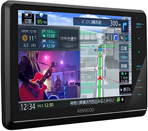 ケンウッド カーナビ 彩速 8インチ MDV-S809F フローティングモデル ハイコストパフォーマンスモデル デジタルルームミラー型ドライブレコーダーと連携可能 ブラック KENWOOD