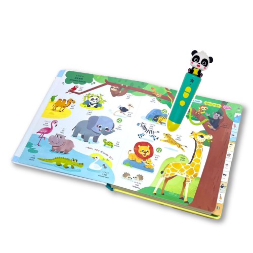 BabyBus「はじめてのちいくずかん」タッチペン付 遊んで学べる 日中英 ３ヶ国語対応 知育玩具 子供 赤ちゃん おもちゃ 0歳 1歳 2歳 3歳 誕生日 プレゼント ベビーバス ベイビーバス
