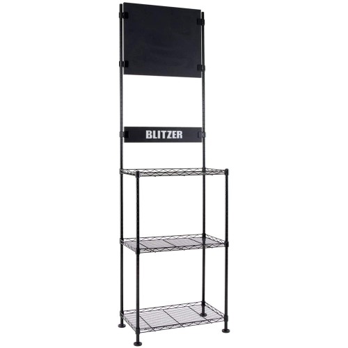 BLITZER(ブリッツァー) ダーツスタンド スチールラック方式採用 本体サイズ: 約 202 x 61 x 36 cm 自立式 簡単組立 ダーツホルダー付属 安定性のある大型アジャスター(足)採用 インテリアの雰囲気を邪魔しない本格的な仕様 BSD21-BK