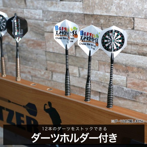BLITZER(ブリッツァー) ダーツスタンド スチールラック方式採用 本体サイズ: 約 202 x 61 x 36 cm 自立式 簡単組立 ダーツホルダー付属 安定性のある大型アジャスター(足)採用 インテリアの雰囲気を邪魔しない本格的な仕様 BSD21-BK_5