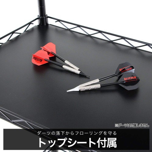 BLITZER(ブリッツァー) ダーツスタンド スチールラック方式採用 本体サイズ: 約 202 x 61 x 36 cm 自立式 簡単組立 ダーツホルダー付属 安定性のある大型アジャスター(足)採用 インテリアの雰囲気を邪魔しない本格的な仕様 BSD21-BK_6