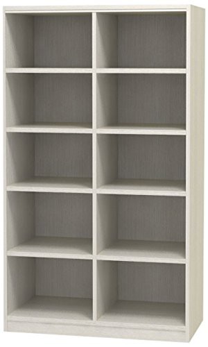 白井産業 木製 本 棚 ラック 高さ150 幅84 奥行44cm タナリオ オーダー メイド ホワイト オーク 強化棚 棚板8枚 (TNL-EM15084FSTF2WH)の通販は