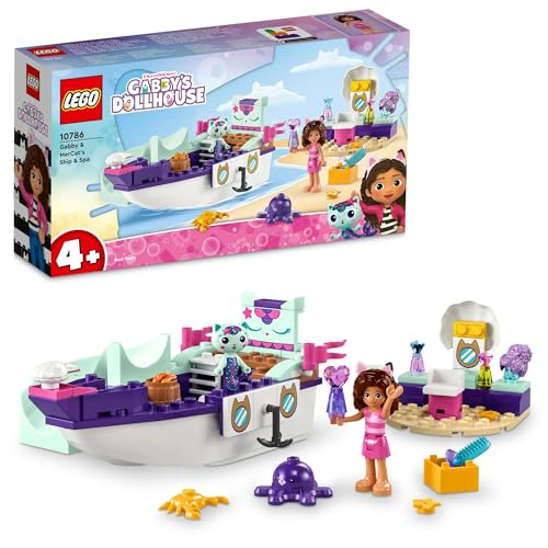レゴ(LEGO) ギャビーのドールハウス ギャビーとマーキャットのプレジャーボート おもちゃ 玩具 プレゼント 誕生日 ブロック 知育 クリスマス 男の子 女の子 子供 4歳 5歳 6歳 ごっこ遊び おままごと 動物 生き物 10786