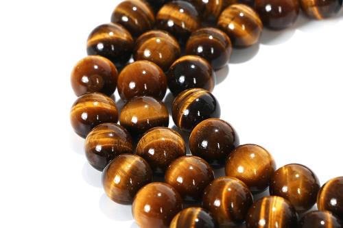 SmileStone 上質 3A 黄虎目石 イエロータイガーアイ 丸玉12mm １連売り（約38cm） 天然石 パワーストーン ビーズ (12mm)