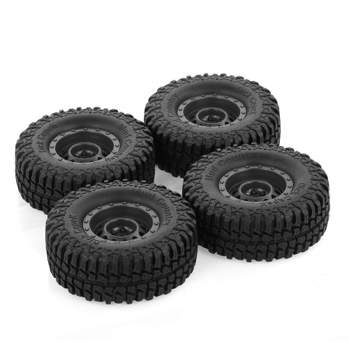 Goolsky 4本 リムラバー タイヤ タイヤ ホイール AUSTAR 100mm 1.9 インチ for 1/10 RC Car Traxxas HSP Redcat RC4WD Tamiya Axial SCX10 D90 HPI RC ロック クローラ用