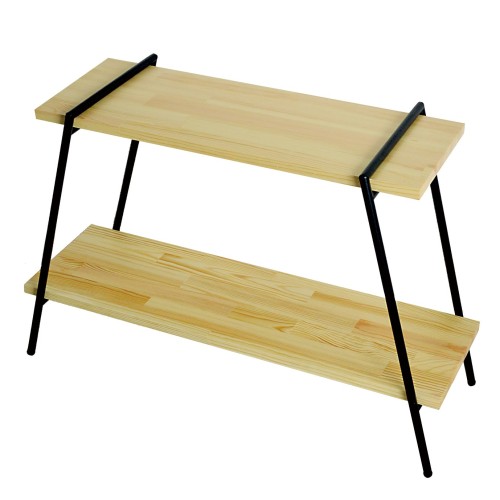 コレンド(COLLEND) アイアンレッグラック ナチュラル 2段 ILR2-NA キャンプラック フィールドラック インテリアラックの通販は