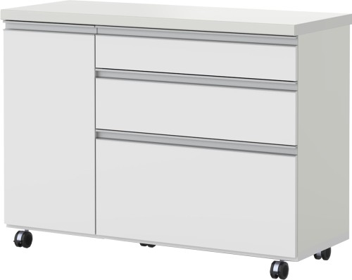 パモウナ 食器棚 ホワイト キッチン 引き出し付き pamouna パモウナ