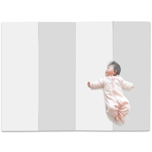 TAOTAO クッションプレイマット ベビーマット 防音 クッションマット ベビー (120×160×4cm ホワイト/ライトグレー)