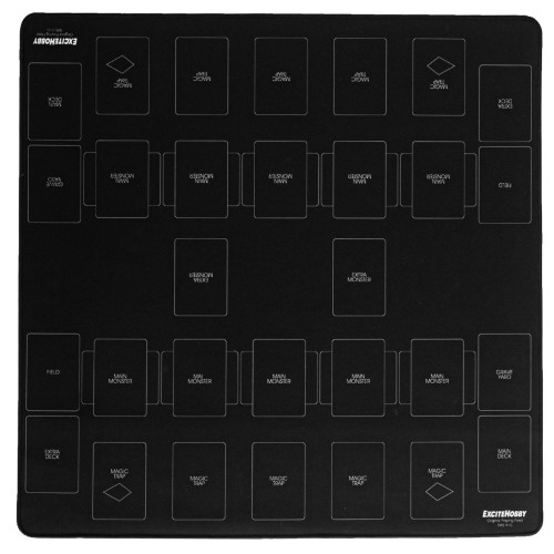 雑誌掲載EXCITEHOBBY プレイマット シンプルデザイン カードゲーム 滑りにくい ラバーマット めくりやすい バトルフィールド 60cm×60cm (遊戯王)