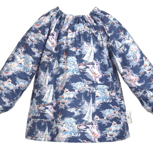 LAURA ASHLEY スモック 男の子 子供 幼稚園 保育園 100~110cm 長袖 Riviera N1184820