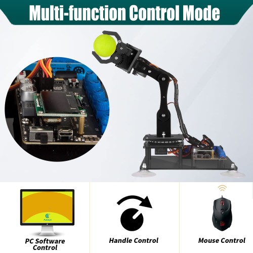 Adeept 5自由度 ロボットアームキット(Robot Arm Kit) DIYロボット キット STEM 知育 学習 OLEDディスプレイ 電子工作 プログラミング ロボットキット 10代と大人向け Arduino IDEと互換性_1