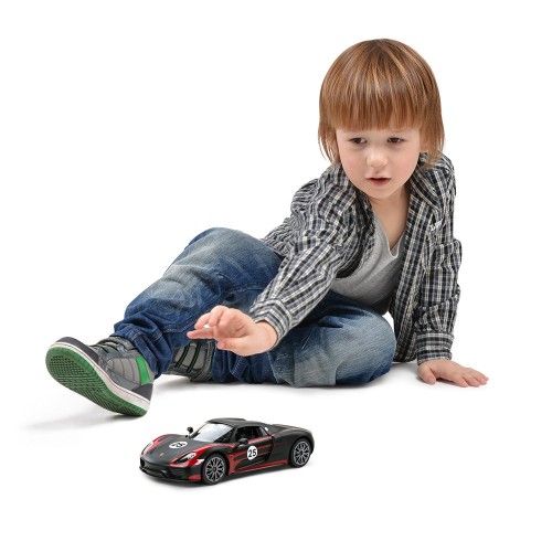 ポルシェRCモデルカー、RASTAR 1/14ポルシェ918スパイダー 玩具の自動車、ランプ点灯可能、黒・ブラック_7