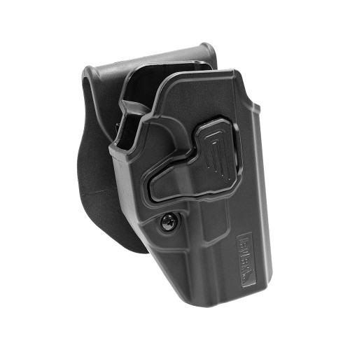 ライラクス(LayLax) [グロック 用 CQCホルスター][右用][ブラック]GLOCK G17 G18 G19 ポリマー製 ワンタッチ着脱 角度調整