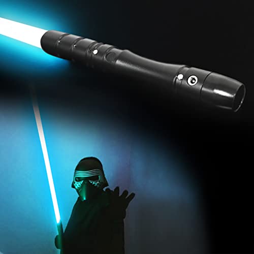 YDDSABER ライトセーバー 高輝度 16 RGBカラー 変更可能 メタルヒルト フォース FXライトソード 3つサウンドモード 効果音 センサー搭載led パーティーグッズ (ブラック)