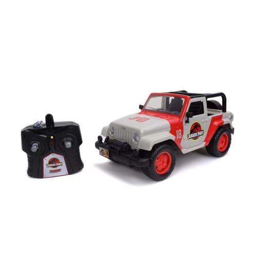 ジュラシックワールド ハリウッドライド ジュラシックパーク ジープ ラングラー リモコンカー Jada Toys Hollywood Rides Jurassic Park Jeep Wrangler - 1:16 Scale Radio Control Vehicle