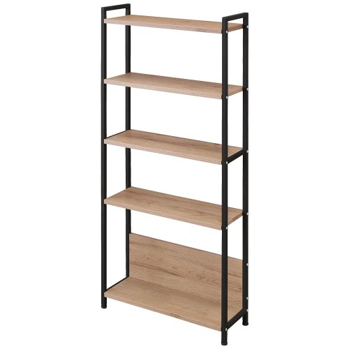 アイリスオーヤマ 本棚 オープンラック オープンシェルフ 木製 タンス 収納 ウッドチェスト幅53×奥行18.3×高さ119.5cm ウッドスリムラック WSR-523 ブラック/アッシュブラウンHIROBIROシリーズの通販は