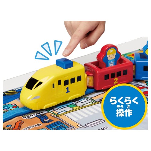 タカラトミー(TAKARA TOMY) 『 プラレール ぷっしゅでゴー! かんたんはじめてプラレール カラフルとっきゅうセット 』 電車 列車 おもちゃ 1歳半 玩具安全基準合格 STマーク認証 PLARAIL_5