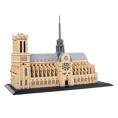 LULUFUN ノートルダム大聖堂 ミニブロック 建物 おもちゃ mini 立体パズル お城 アーキテクチャー Notre Dame de Paris 組立キット 模型 子供 大人 祝い 新年 ギフト 誕生日 クリスマス プレゼント 贈り物（7380PCS)