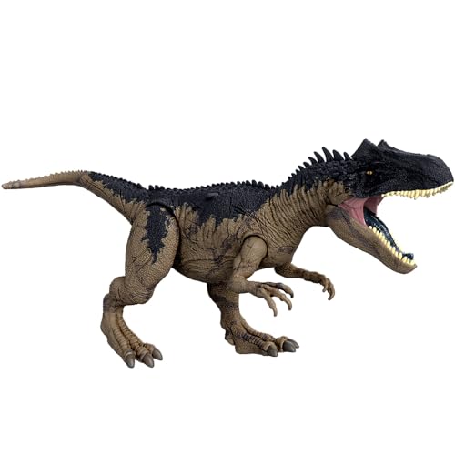 マテル ジュラシックワールド(JURASSIC WORLD) 新たなる支配者 ダメージ! ほえるアロサウルス 全長:約50？ 4才~ HFK06 ベージュ 大