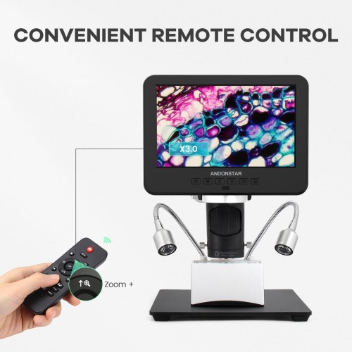 Andonstar AD246S-M HDMI デジタル顕微鏡 2000倍 大人用 3レンズ 2160P 
