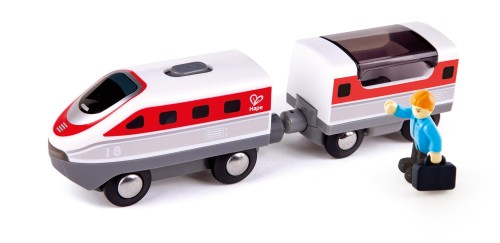 Hape(ハペ) 電池で走る!特急電車セット 11×5×4cm 3才以上 木製 おままごと おもちゃ E3774