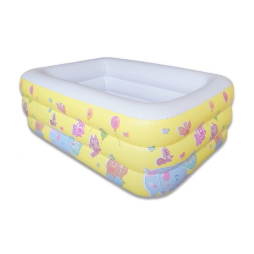 プール ビニールプール 動物柄 大型 家庭用 ファミリープール 水遊び 子供用 夏対策 屋外 3つ気室（150×100×50cm）myuse