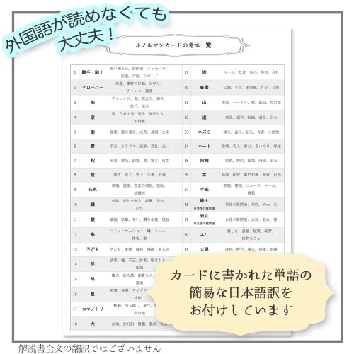 正規品ガブリエル・サンチェスのマドモアゼル・ルノルマンカードルノルマンカードの意味が書かれた日本語用紙付きタロット占い_1
