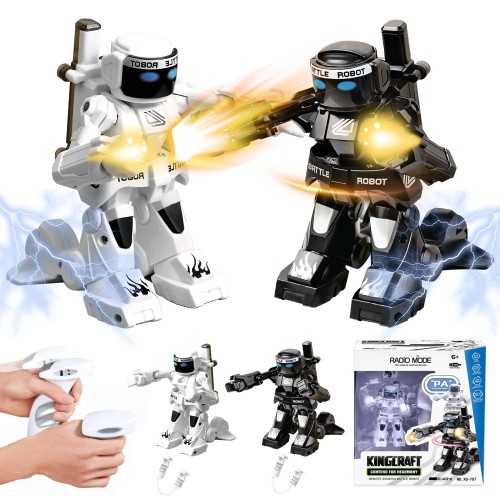 対戦ロボット おもちゃ ロボット バトル 電動ロボット ボクシング 対戦型 体験リモコン操作 多機能 ラジコン 男の子 子ども ゲーム 誕生日 プレゼント 贈り物 白+黒セット