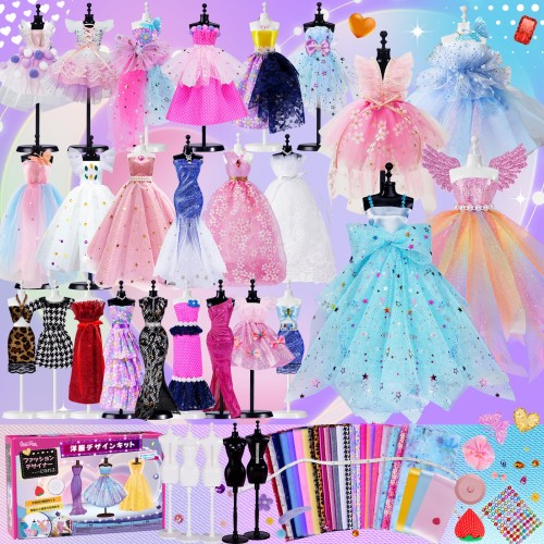 縫わない 洋服デザインキット トルソー5個セット メイキングトイ 手芸キット 洋裁 手作りキット 裁縫 おもちゃ 子供 高学年 小学生 女の子 プレゼント 誕生日 ギフト（パターンとマニュアル付き） 4,340円