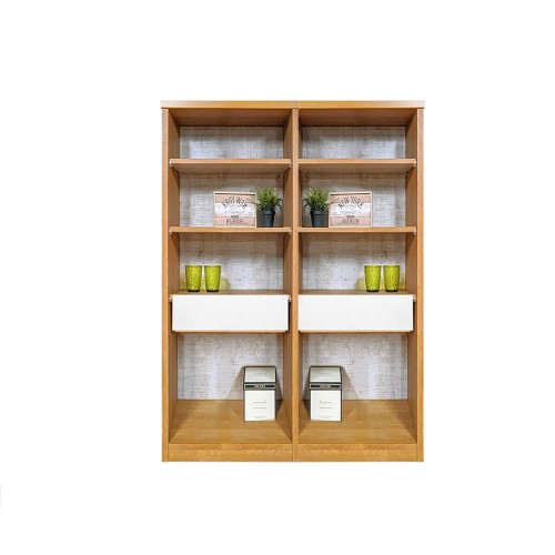 アルファタカバ 完成品 書棚 本棚 完成品 組み立て不要 薄型 本棚 スリム オープンラック 棚 可動棚 木製 幅80cm 奥行30cm 高さ130cm ルーベルト（本体ナチュラル）の通販は 26,168円