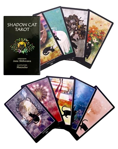 Liisha ジューン澁澤 監修 オリジナル タロットカード オラクルカード 猫 日本語解説書付 占い 日本製 リーシャ [正規品] (シャドーキャット)