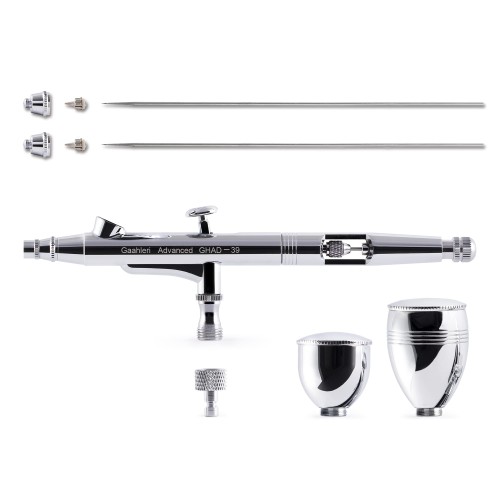 Gaahleri エアブラシ ダブルアクション Advanced Series GHAD-39 (自定心挿入式ノズル構造) ノズル口径0.35  0.5mm模型 塗装