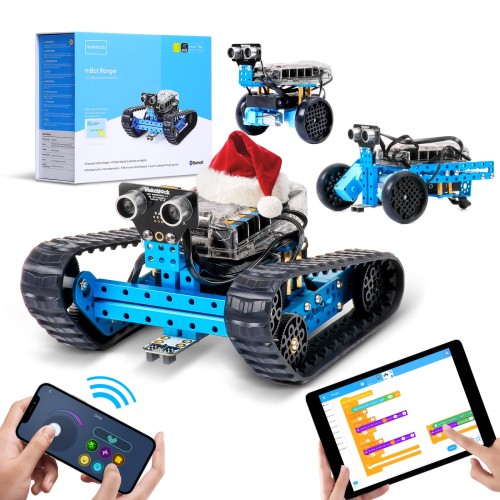 Makeblock mBot Ranger プログラミング ロボット 3-in-1 組み立て ロボットキット プログラミング ラジコン プログラミングおもちゃ STEM教育 ScratchとArduino C プログラミング APP制御 ビルディングブロック 10歳以上の子供向け 誕生日 プレゼント 入学祝い