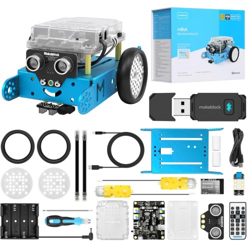 Makeblock mBot ロボット 子ども 電動ロボット 子ども おもちゃ Bluetoothドングル付き STEMロボット ロボット キット STEMプロジェクト 子供向け コーディング ロボッ