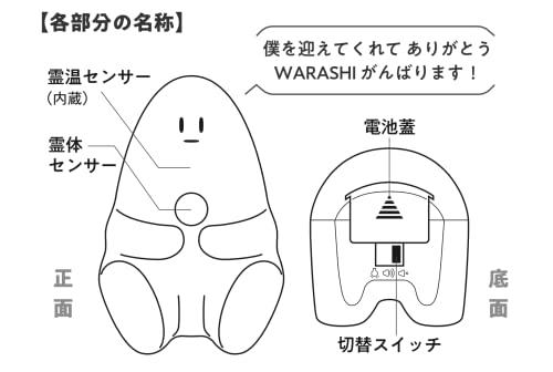 霊界コミュニケーションロボット BAKETAN WARASHI ばけたん ワラシ 桃 MOMO_6