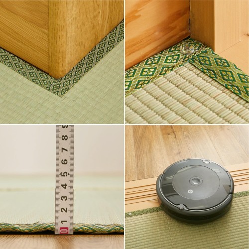 萩原 フリーカット上敷き い草カーペット 団地間6畳 約255X340cm 「HG」 双目織 裏貼あり 切れる DIY_6