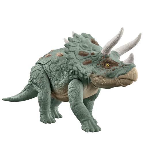 マテル ジュラシックワールド(JURASSIC WORLD) ビッグアクション! トリケラトプス 恐竜 おもちゃ 全長:約35.6cm 4才~ HTK79
