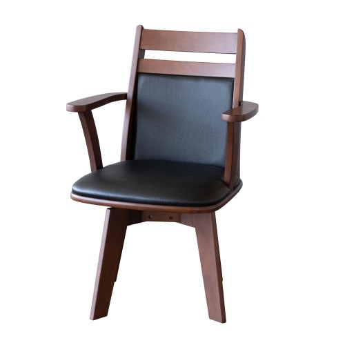 Kyrk ダイニングチェア 回転式 肘掛け ブラウンの通販は