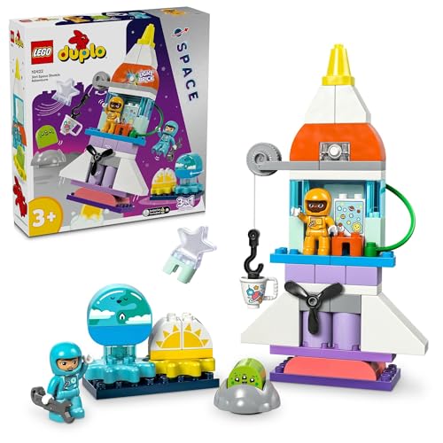 レゴ(LEGO) デュプロ デュプロのまち 3in1スペースシャトル おもちゃ 玩具 プレゼント 誕生日 ブロック 知育 クリスマス 男の子 女の子 子供 1歳半 2歳 6歳 幼児 ごっこ遊び おままごと 宇宙 10422
