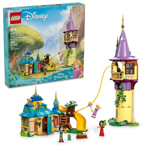 LEGO ディズニー プリンセス ラプンツェルの塔 スナグリー アヒルの子もつれた組み立ておもちゃ フリンライダーとマザーゴセルミニドール ディズニープリンセス おもちゃ 6歳以上の女の子と男の子への楽しいギフト 43241
