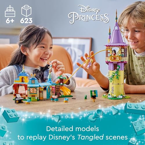 LEGO ディズニー プリンセス ラプンツェルの塔 スナグリー アヒルの子もつれた組み立ておもちゃ フリンライダーとマザーゴセルミニドール ディズニープリンセス おもちゃ 6歳以上の女の子と男の子への楽しいギフト 43241_1