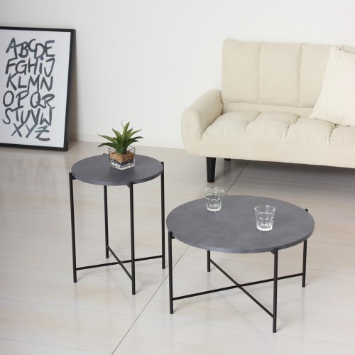 2個セットネストテーブル直径60cm/大＆直径40cm ネストテーブル(幅60cm