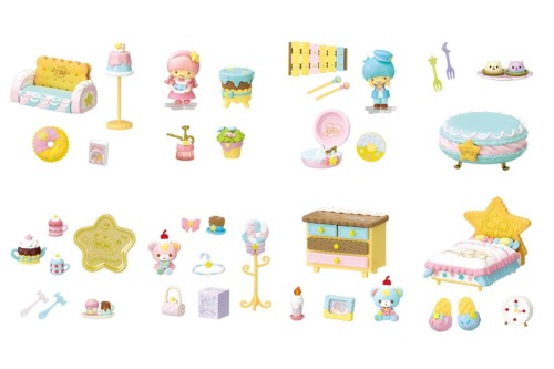リーメント サンリオ LittleTwinStars PASTEL SWEETS ROOM 1BOX 約H115×W70×D50mm PVCABS製