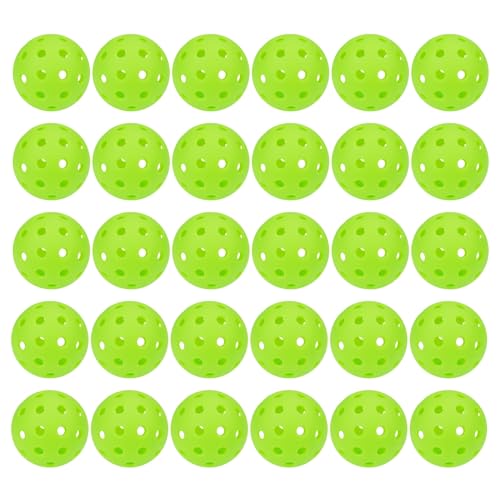 shymie 野球 バッティング トレーニング ボール 穴あき トス 練習 カラー 穴開き 屋内 軽量PE素材 軽い ライトグリーン 72mm 30個 セット