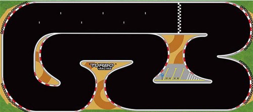 日本正規品ハイテック Turbo Racing RCトラック ロング 80×180cm ターボレーシング純正品 サーキット レース用コース レースマット オプションパーツ 1/76スケール 760178