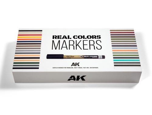 AKインタラクティブ AKリアルカラーマーカー 34色ボックスセット 模型用水性マーカー RCM150