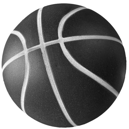 Rikopin(リコピン) サイレントバスケットボール サイレントボール 7号 ウレタンフォーム製 おもちゃ 子供用ボール スポンジボール 室内 スポーツ 練習用ボール バスケ 7号-ブラック