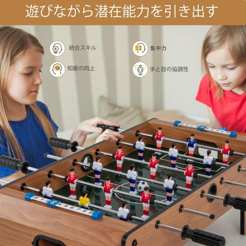 GIANTEX ボードゲーム サッカー盤 幅70x奥行36x高さ25cm テーブル