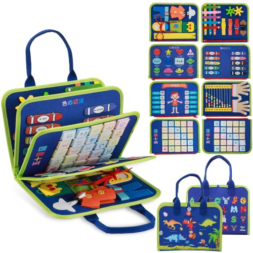 Bacolos ビジーボード モンテッソーリ 玩具 幼児 1 2 3 4 5 6歳 知育玩具 男の子 女の子 おもちゃ お着替えの練習 指先訓練 算数 色認識 形状認識 五十音順図 誕生日 プレゼント